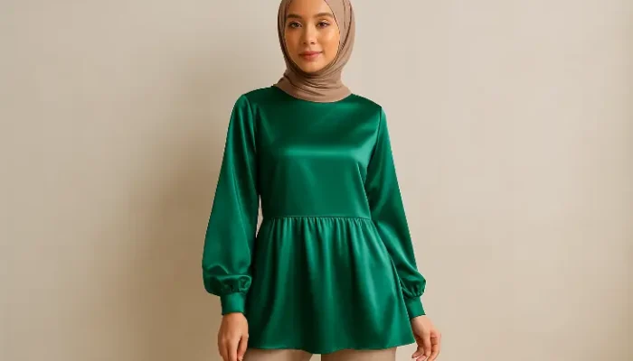 5 Model Tunik Polos Bahan Satin yang Stylish, Bikin Penampilan Makin Mewah Tanpa Ribet!