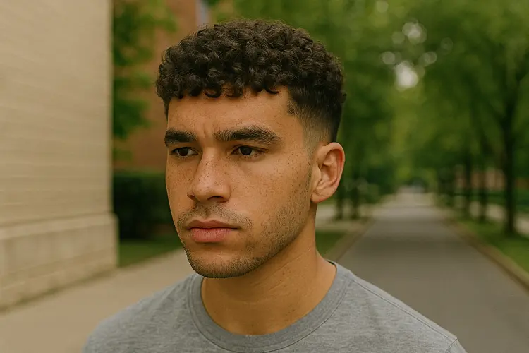 Curly Caesar Cut - Simpel tapi Tetap Tegas