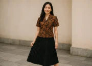10 Inspirasi Mix & Match Atasan Batik dan Rok Plisket yang Elegan & Modis
