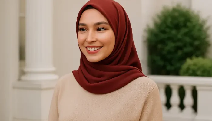 7 Warna Baju yang Cocok Dipadukan dengan Hijab Mahogany