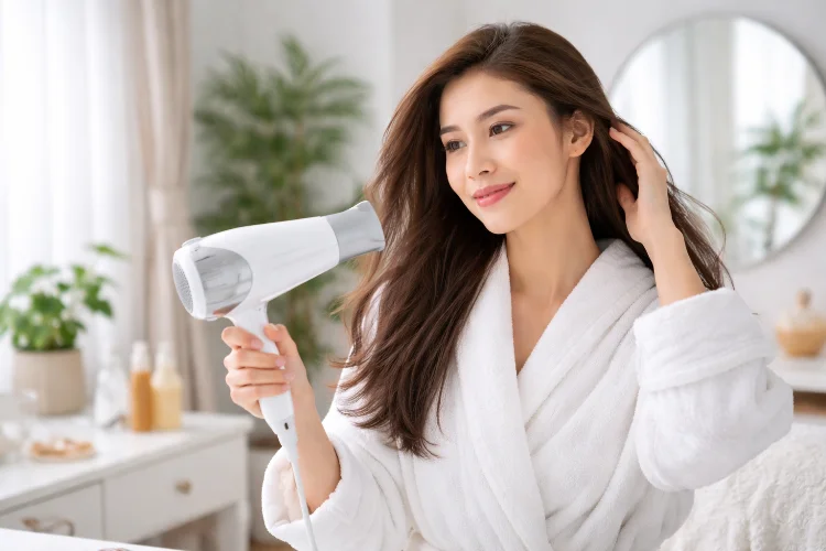 Mengatasi Rambut Rontok Saat Berhijab - Pastikan Rambut Kering Sebelum Memakai Hijab