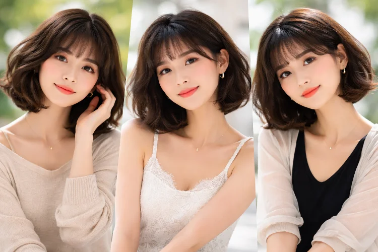 Wavy Bobbed Hair + Poni