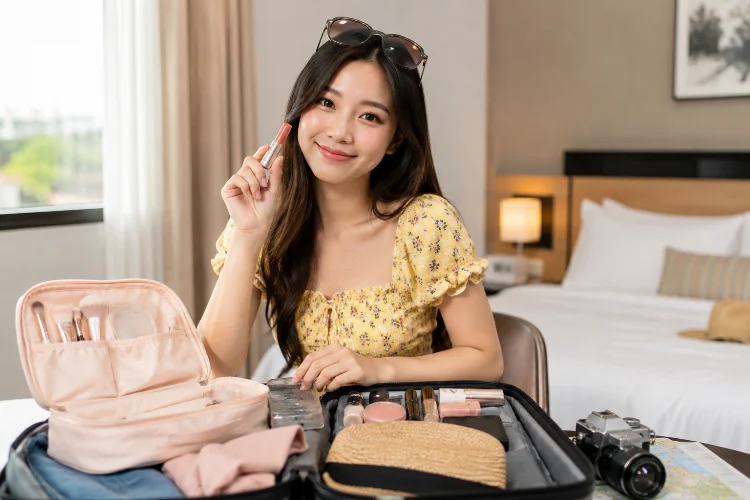 Makeup yang Wajib Dibawa Saat Travelling, Biar Tetap Fresh dan Praktis!